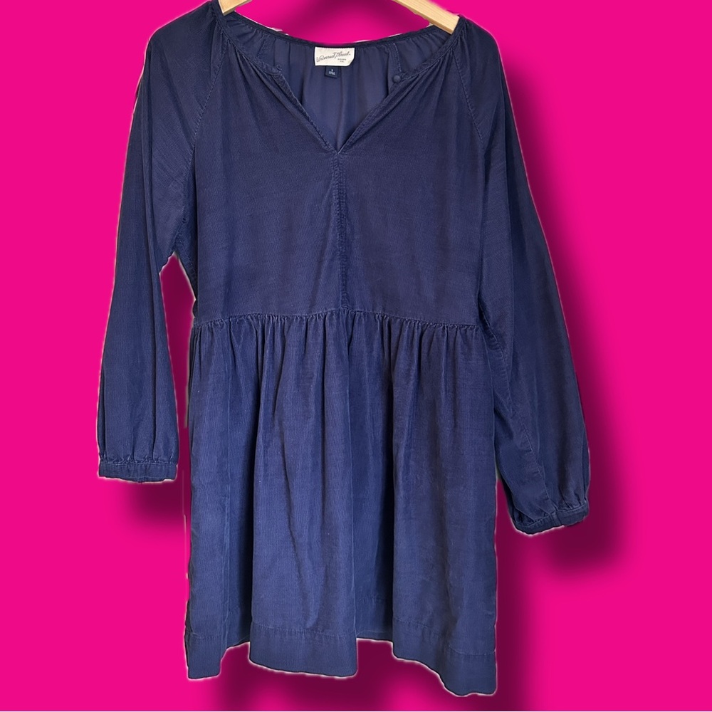 Women's Navy Blue Dress with Pockets